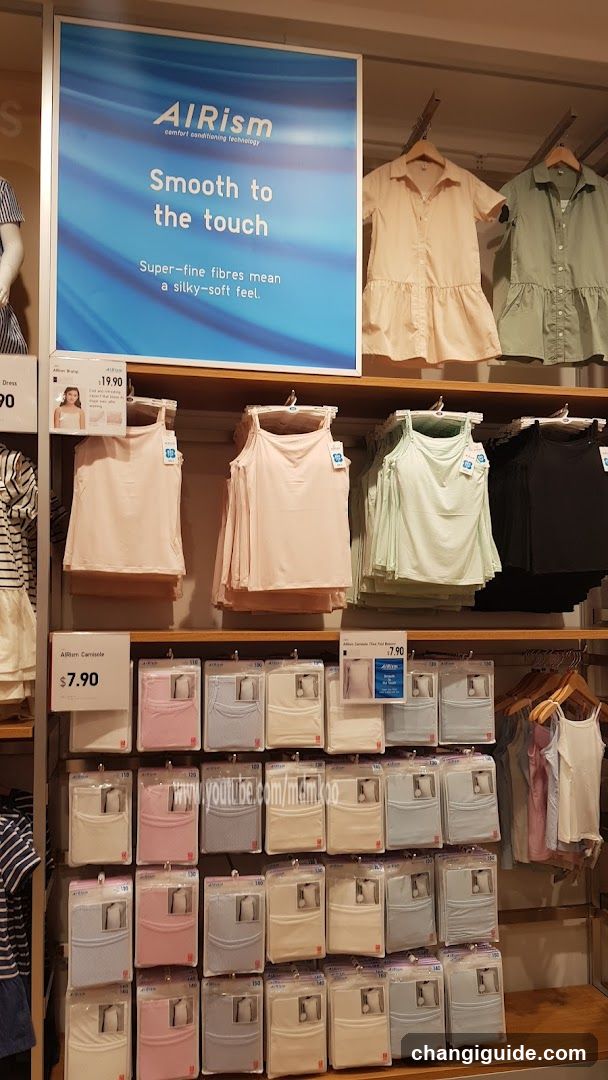 Clothing Display with Airism Signage
