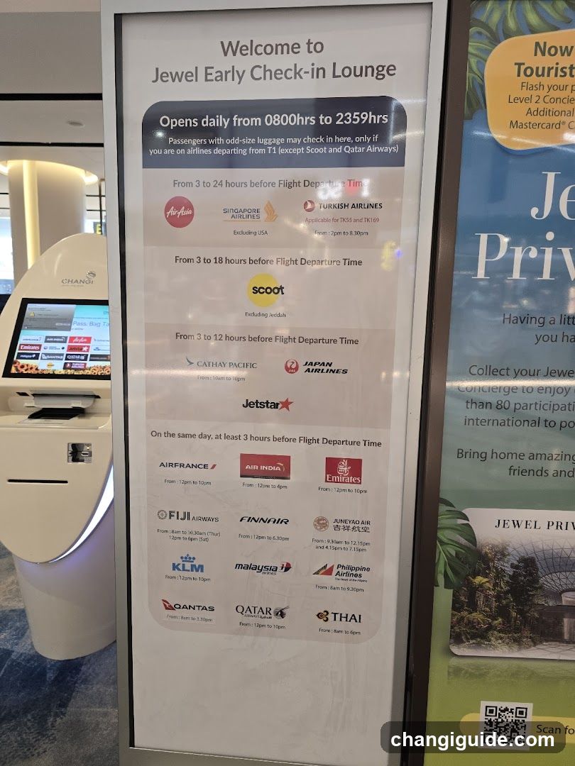 Welcome to Jewel Early Check-in Lounge