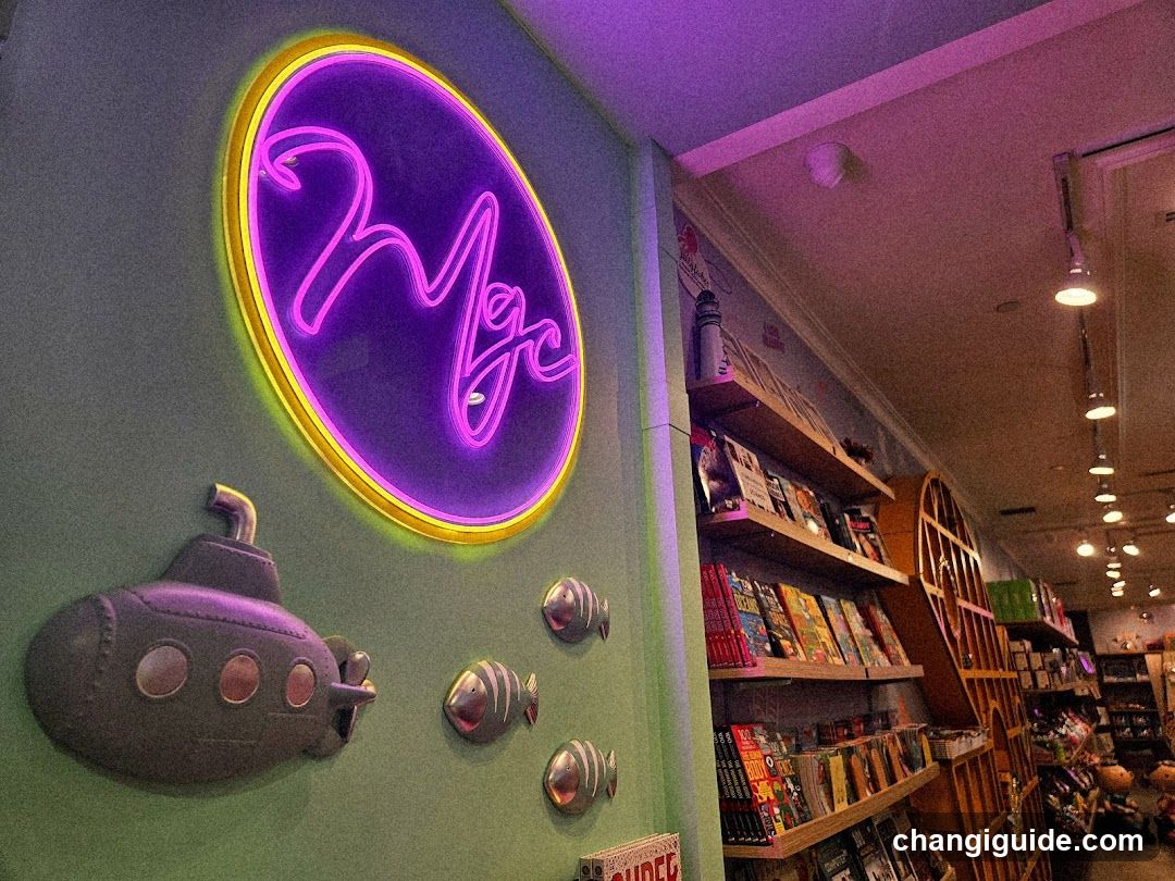 Neon Signage and Submarine Decor