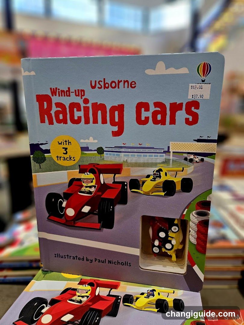 Usborne Wind-up Racing Cars Book Display