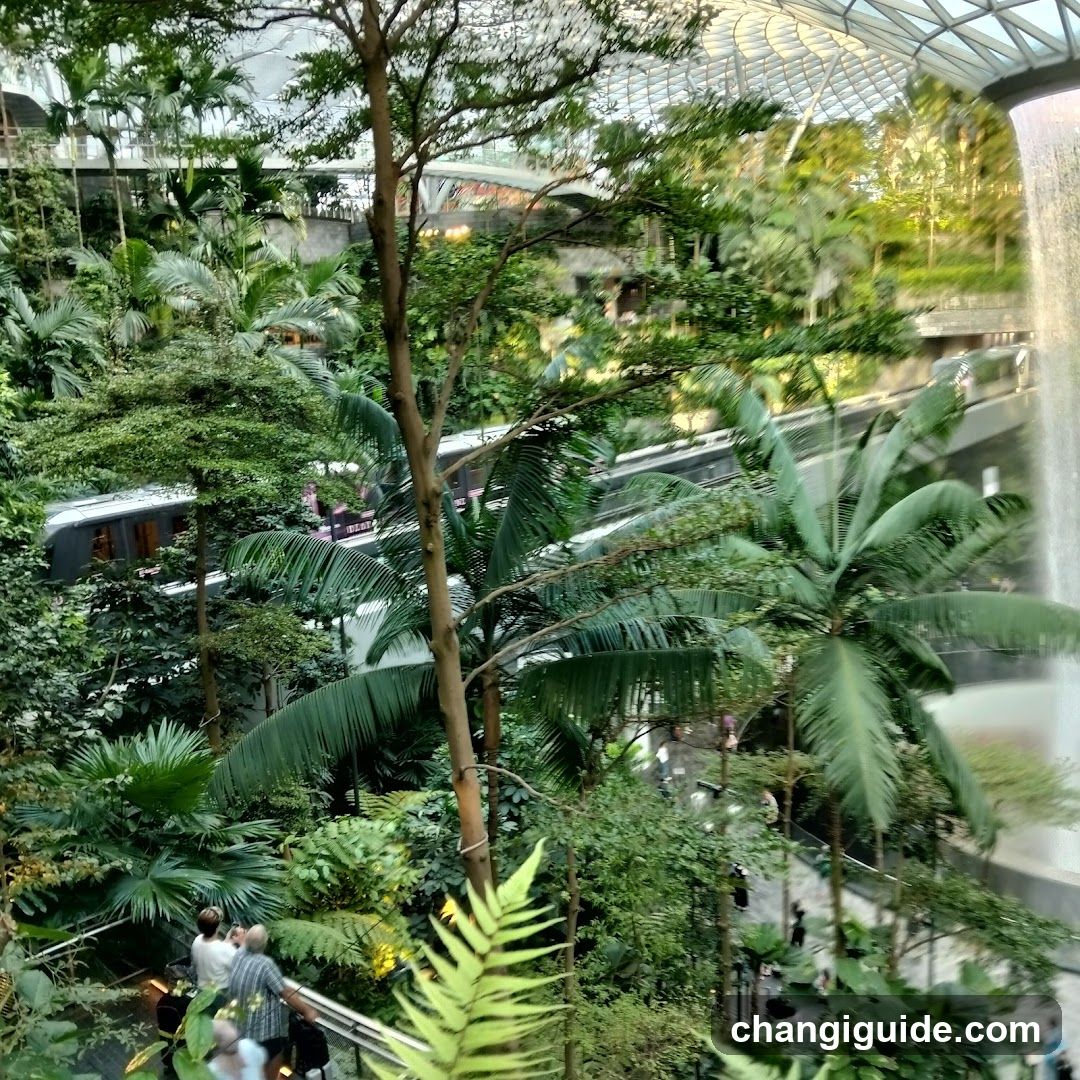 Indoor Tropical Garden with Train and Waterfall