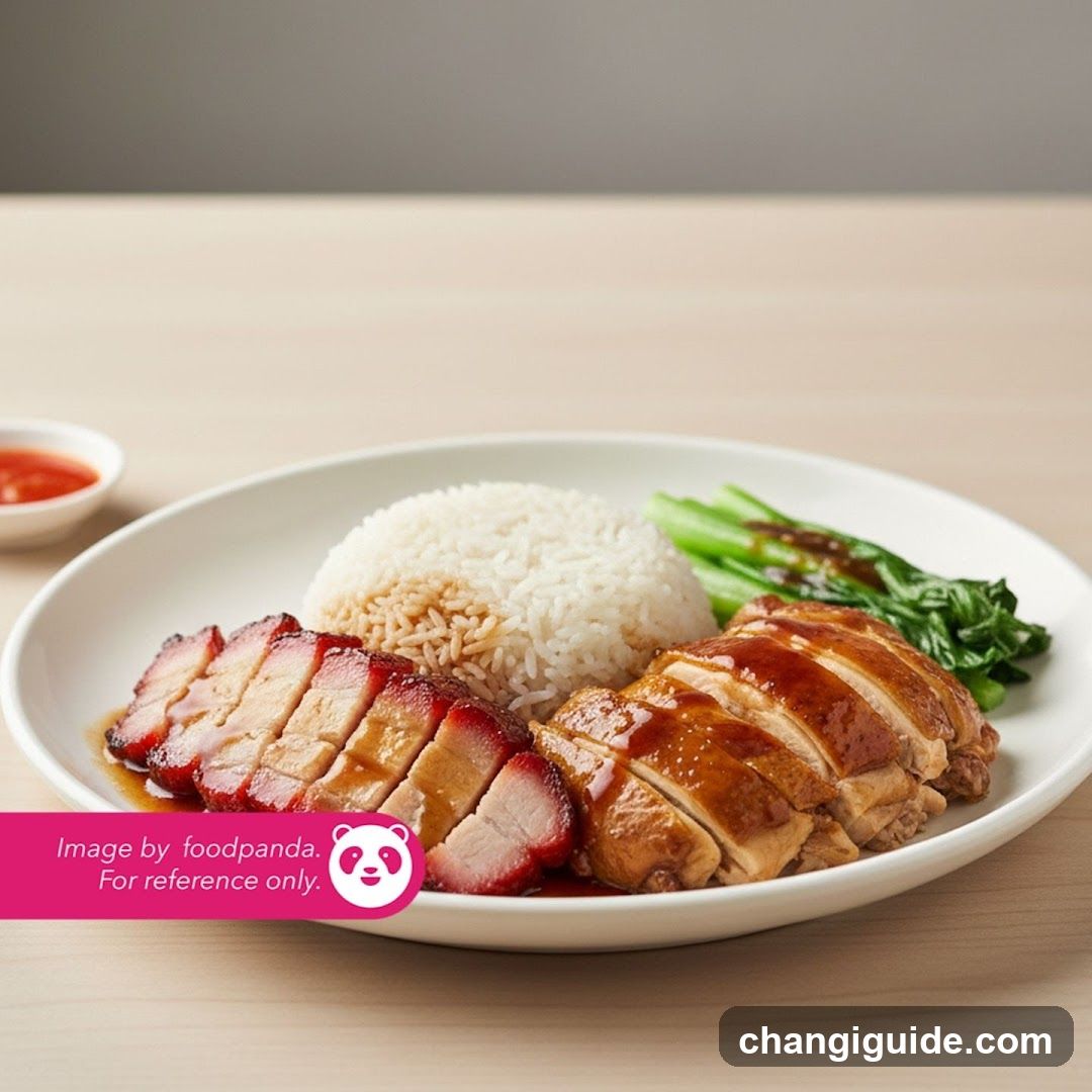 Plate of Chinese-style food with rice and vegetables