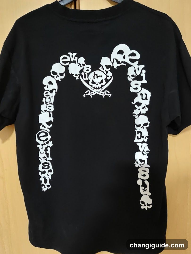 Black T-Shirt with Skull Design