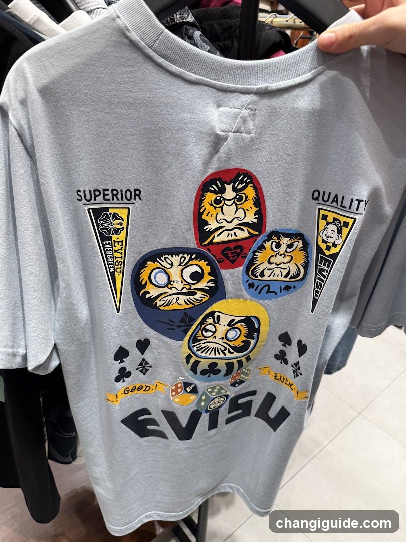 Evisu T-shirt with Daruma Masks