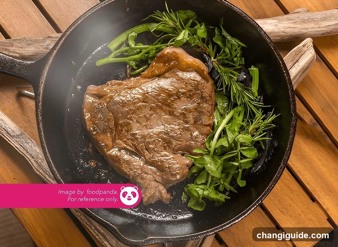Cast Iron Steak with Greens