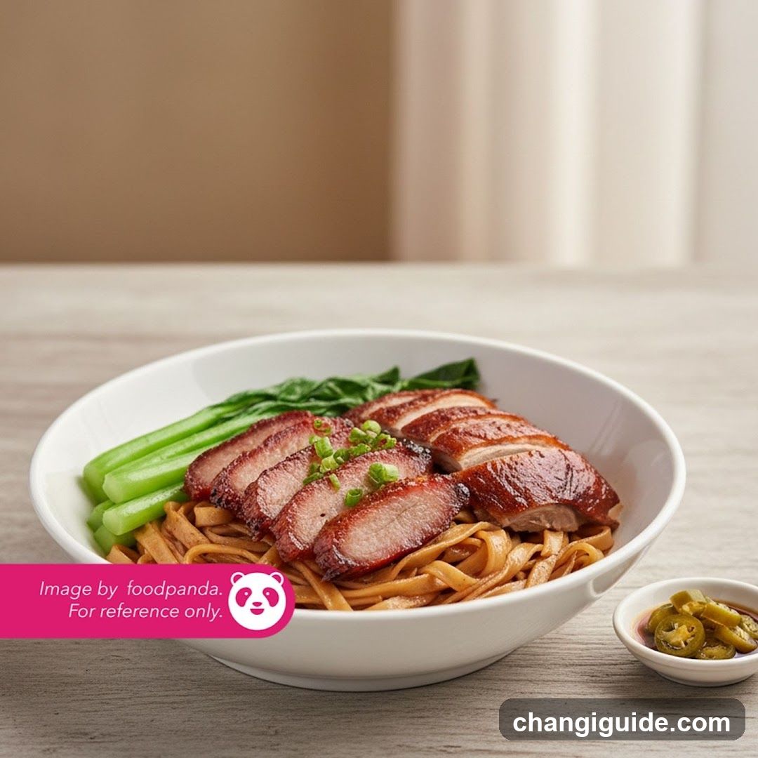 Duck Confit Noodles with Greens and Chili Sauce