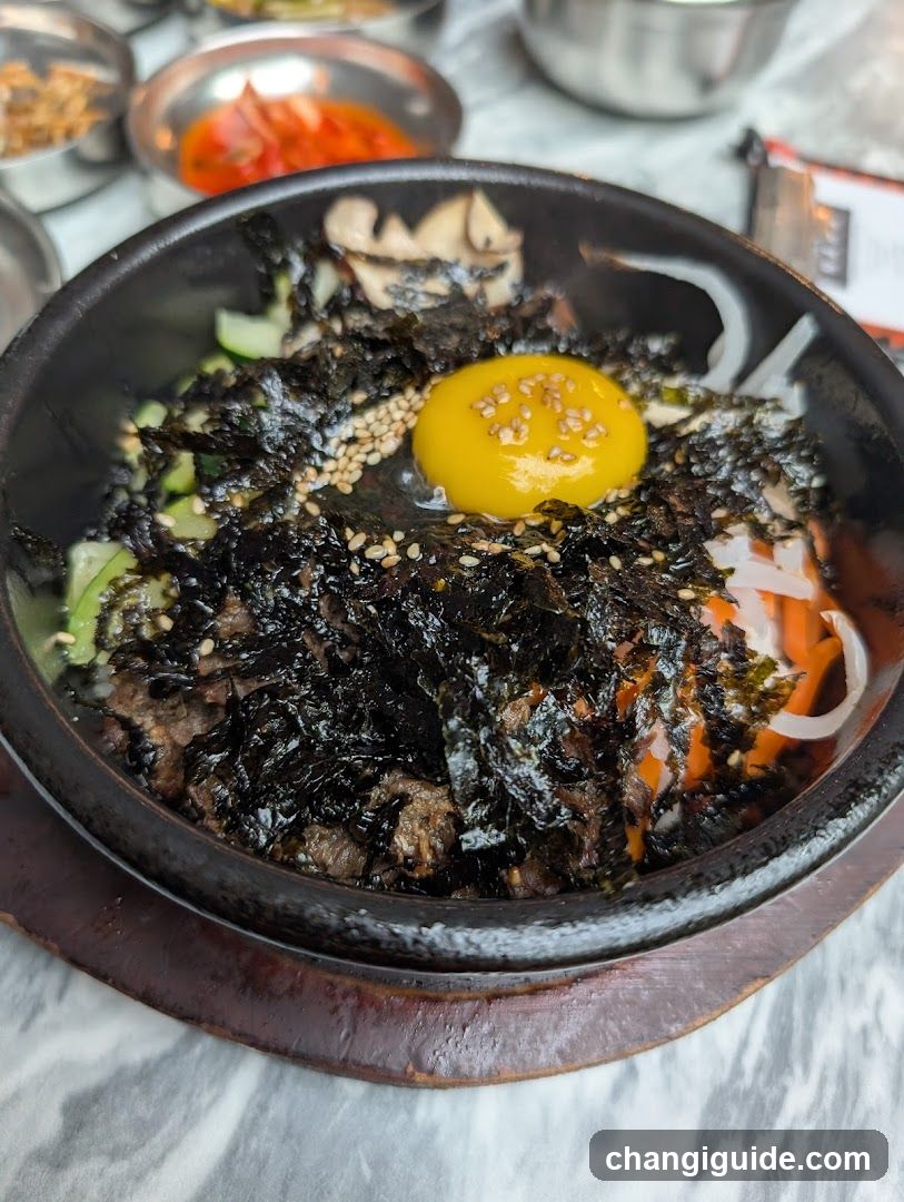 Korean Bibimbap Bowl with Egg