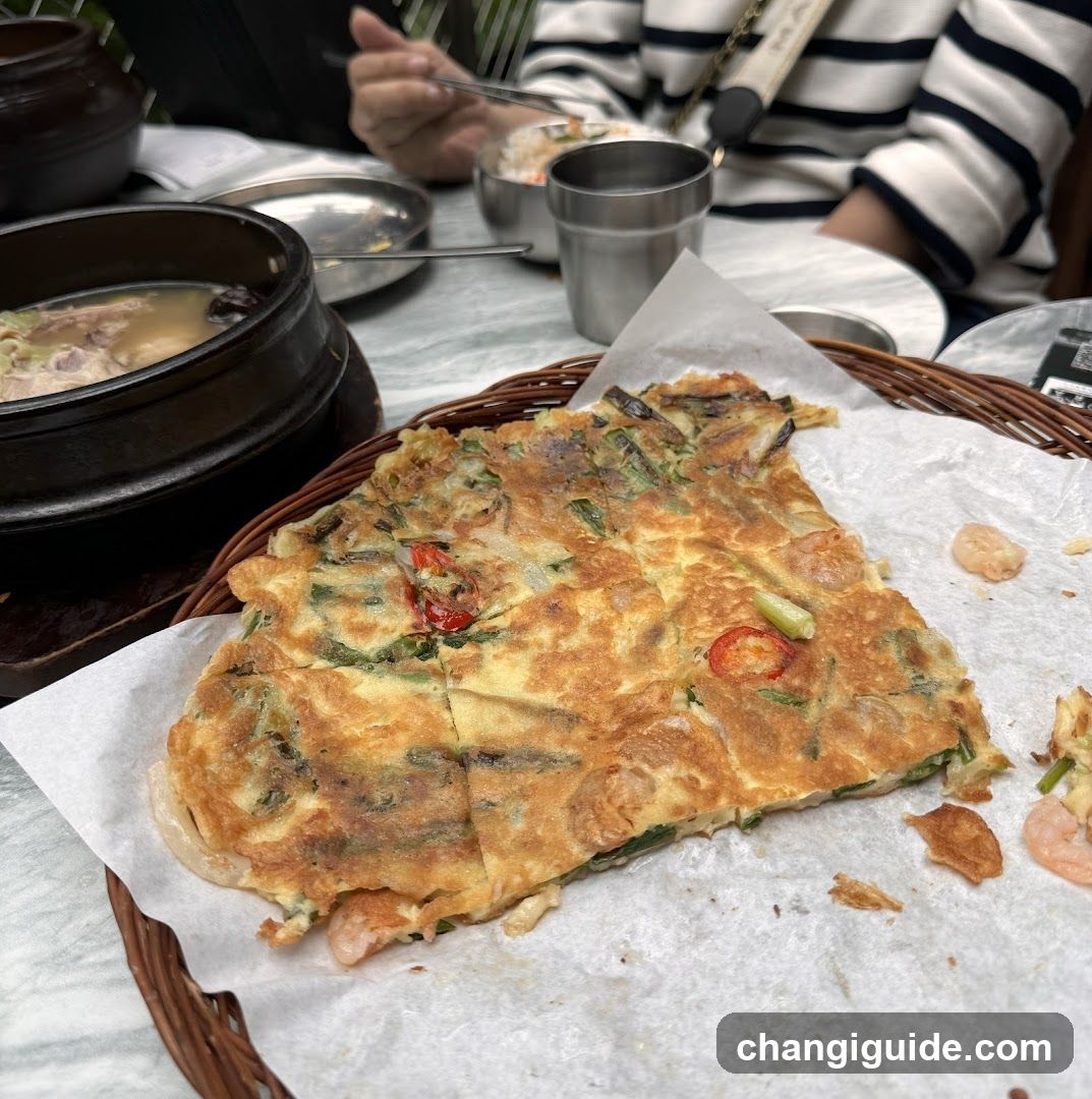 Korean Pancake with Side Dishes