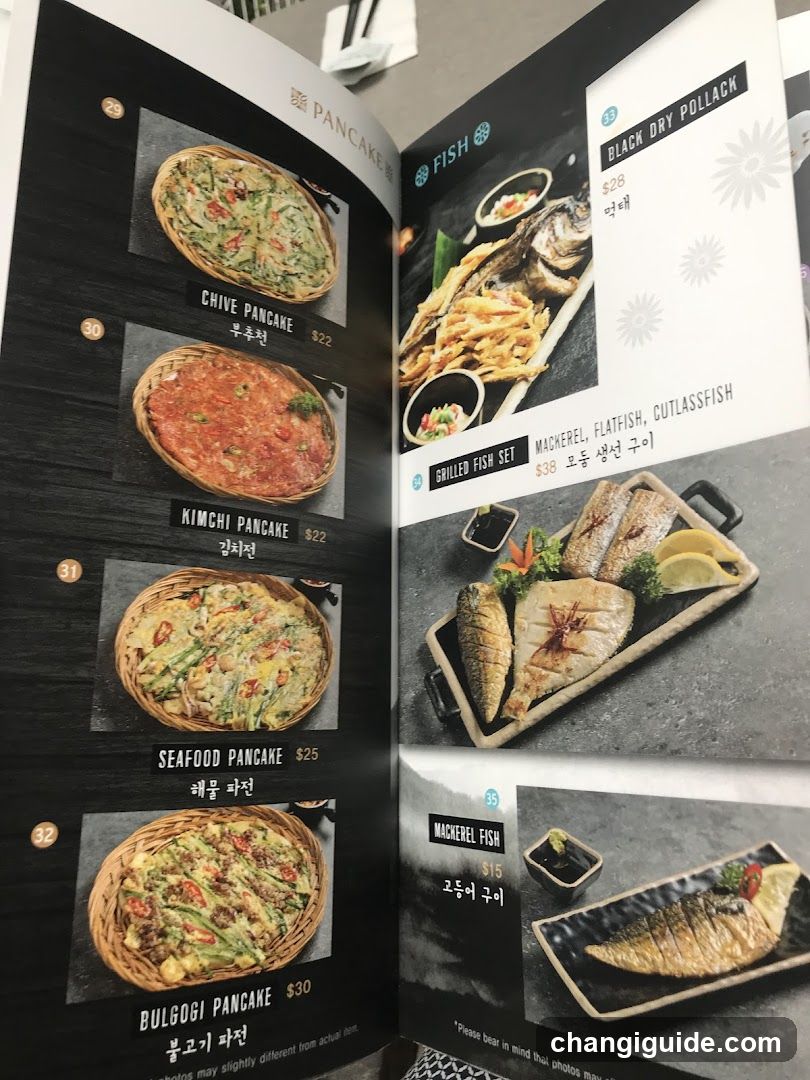 Pancake and Fish Menu