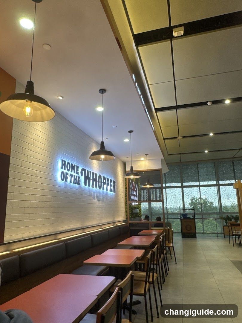 Restaurant Interior with Whopper Signage