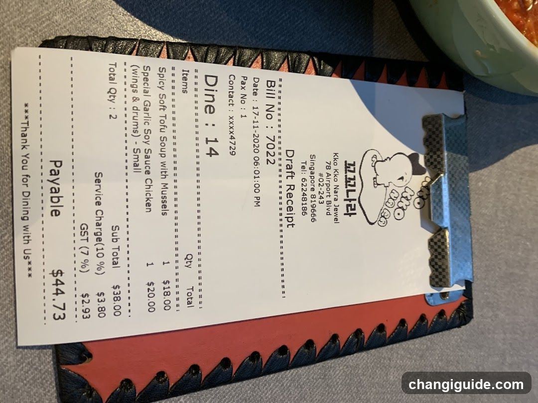 Receipt from Kko Kko Wara Jewel