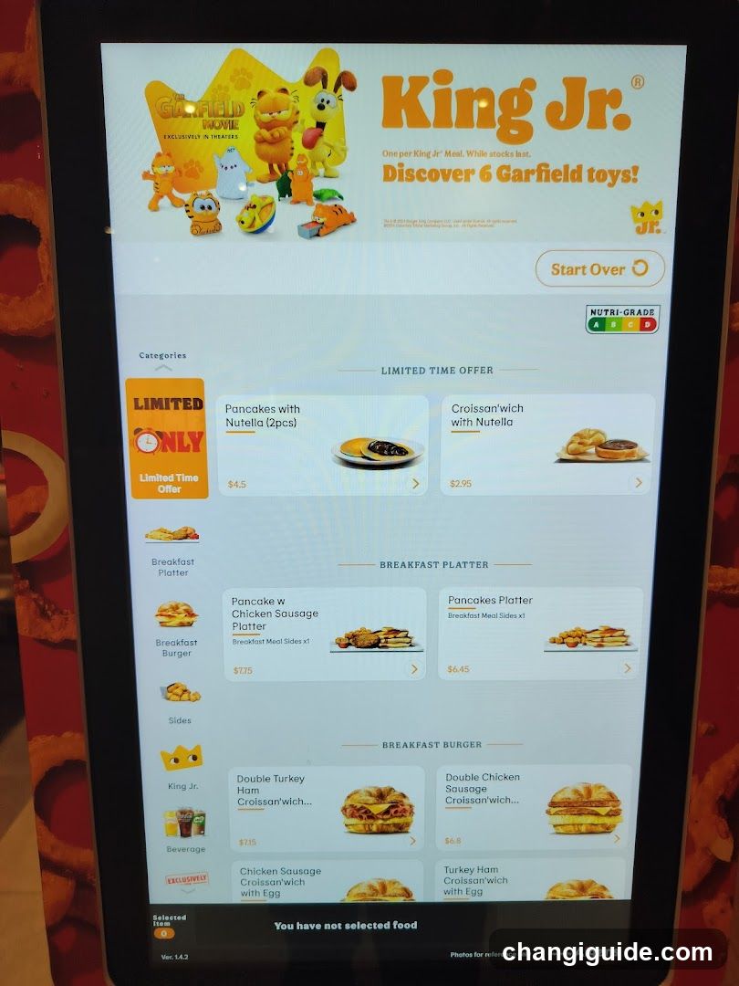Garfield Jr. Digital Menu Board