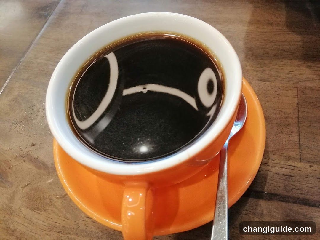 Coffee in Orange Cup