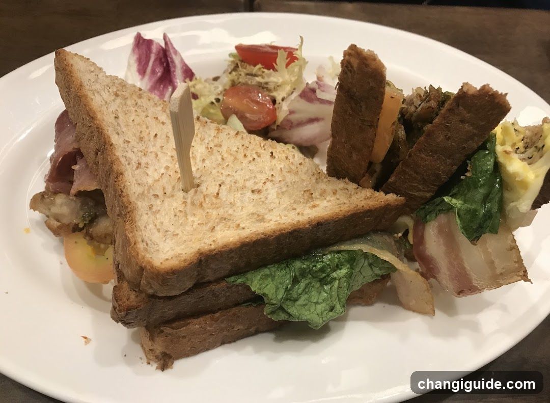 Club Sandwich with Side Salad