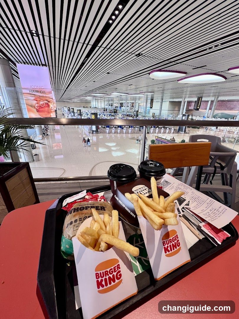Burger King Meal at Airport Terminal