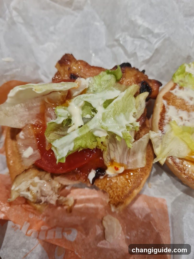 Burger with lettuce and sauce