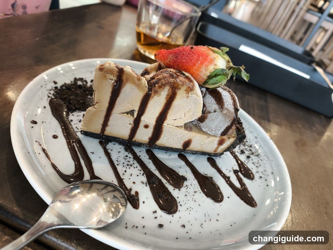 Strawberry Cheesecake with Chocolate Drizzle