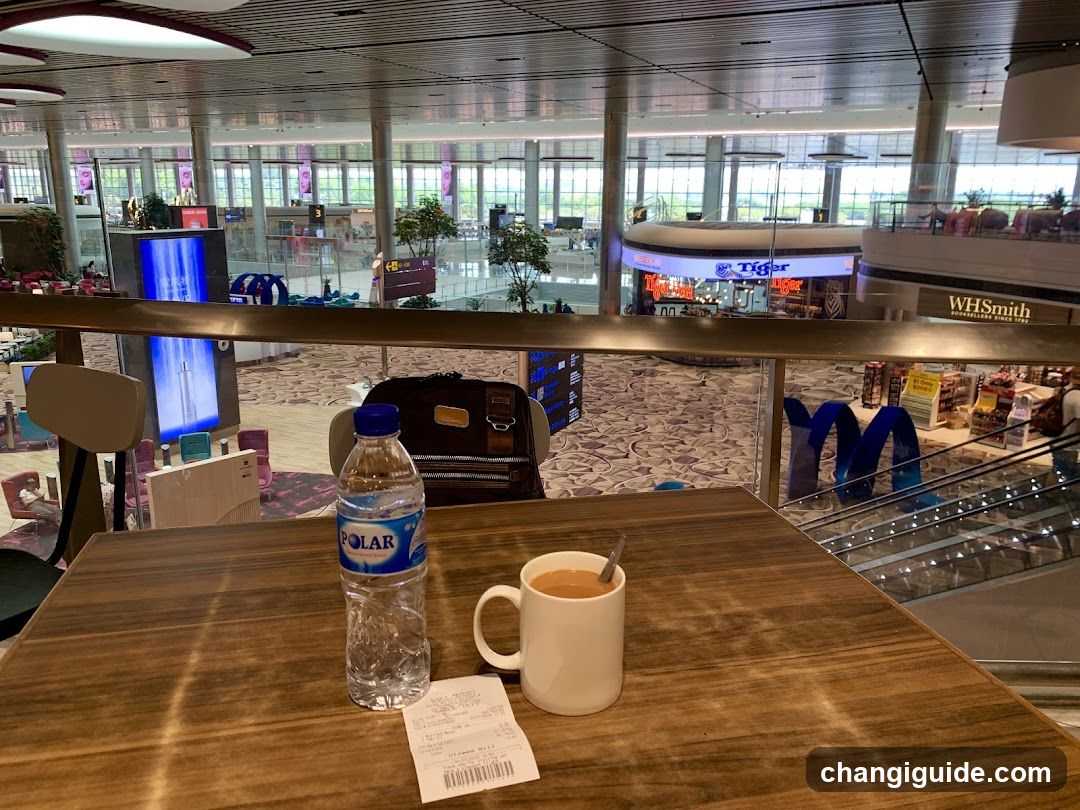 Airport Lounge View with Drinks