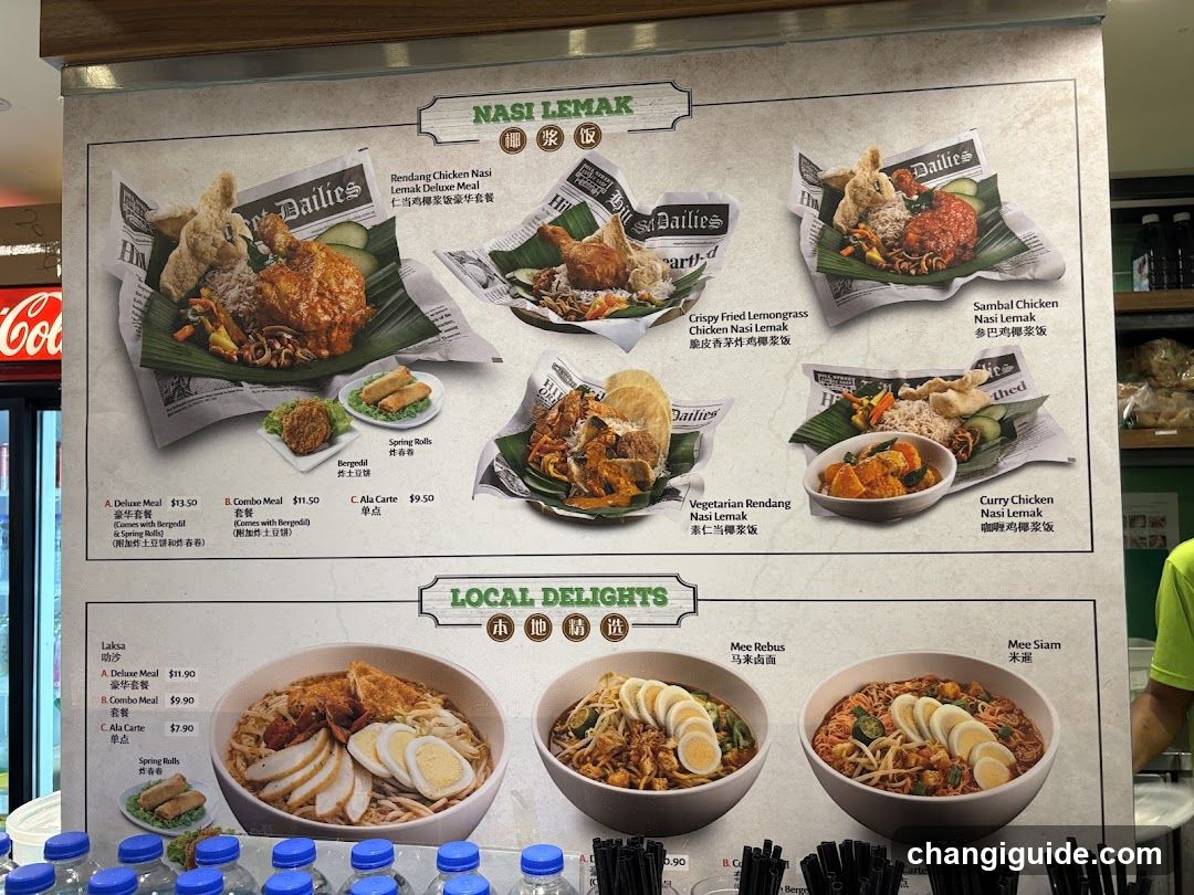 Nasi Lemak & Local Delights Menu Board
