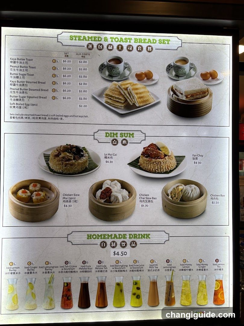 Steamed & Toast Bread Set Menu