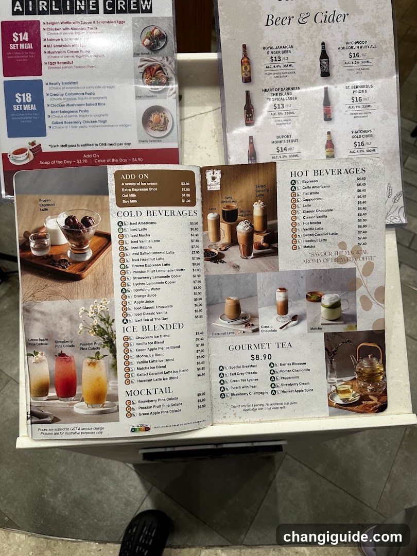 Airlines Crew Menu