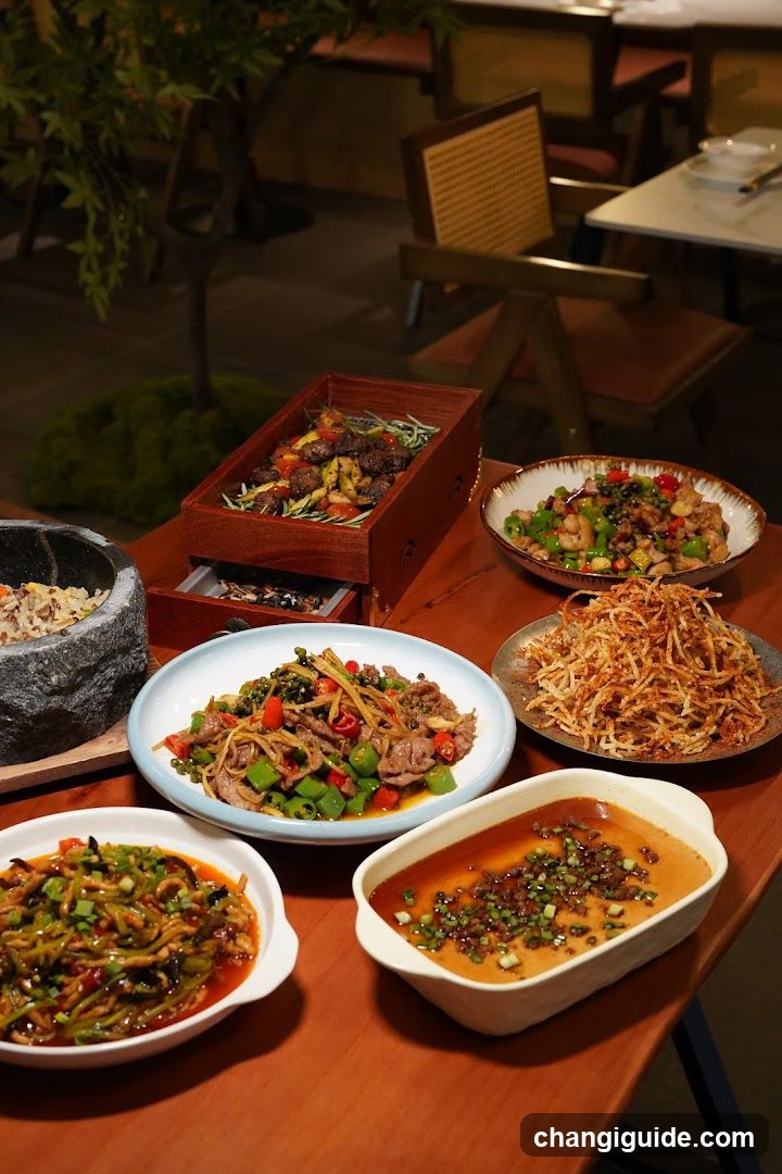 Dining Table with Chinese Dishes