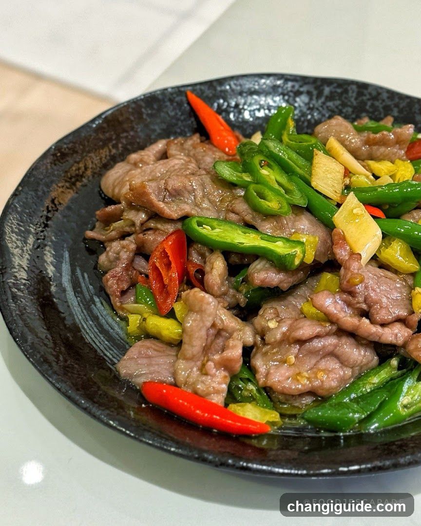 Stir-fried Beef with Peppers and Ginger