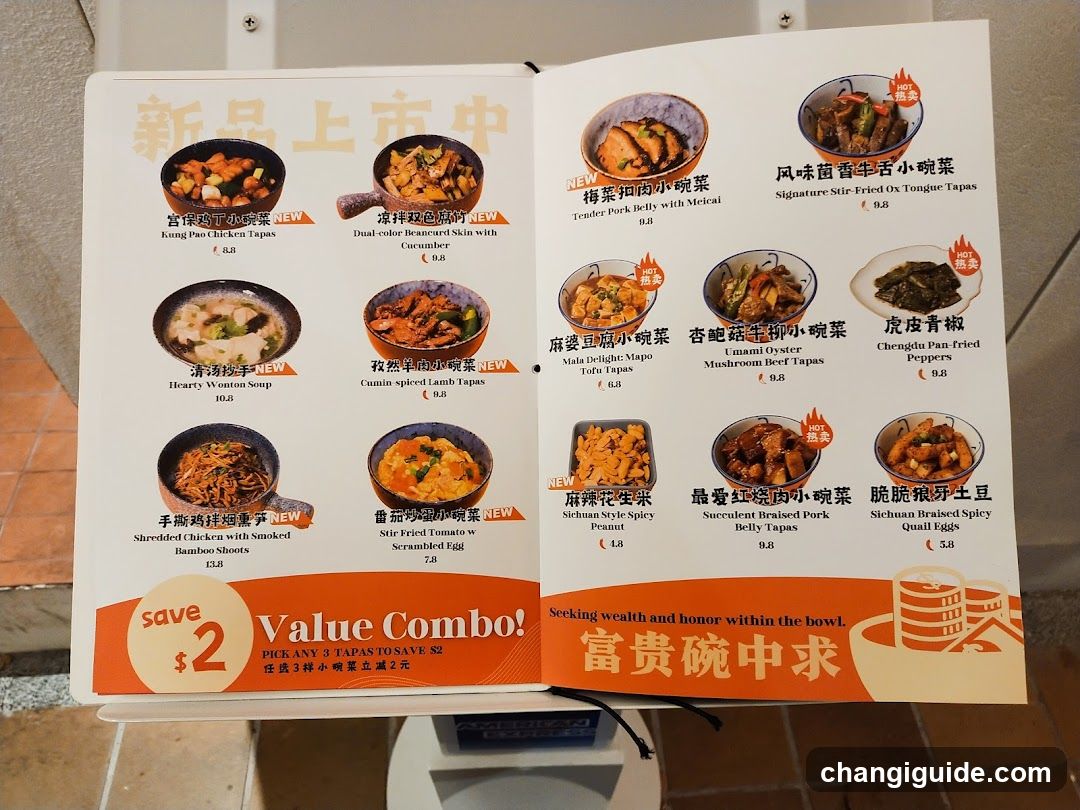 Tapa Menu Page