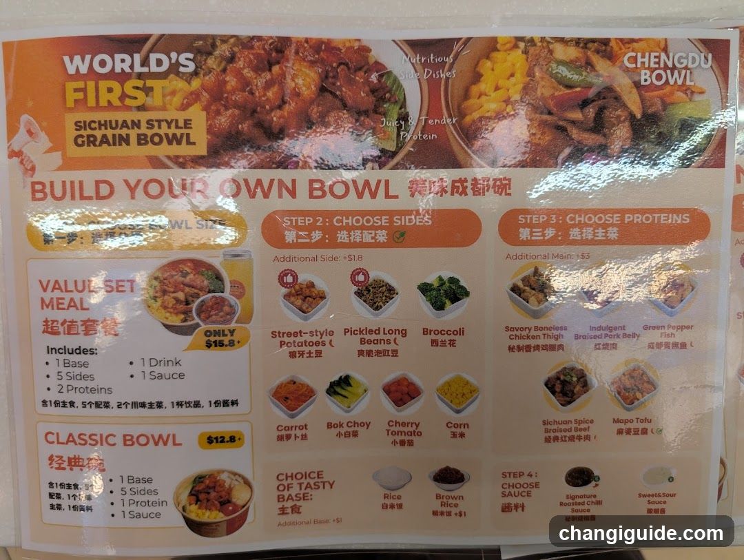 Chengdu Bowl Menu Board