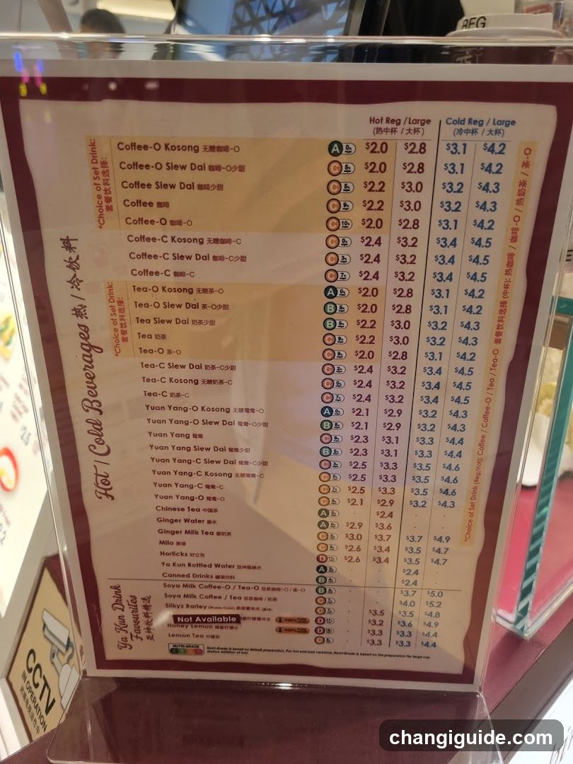 Hot / Cold Beverages Menu