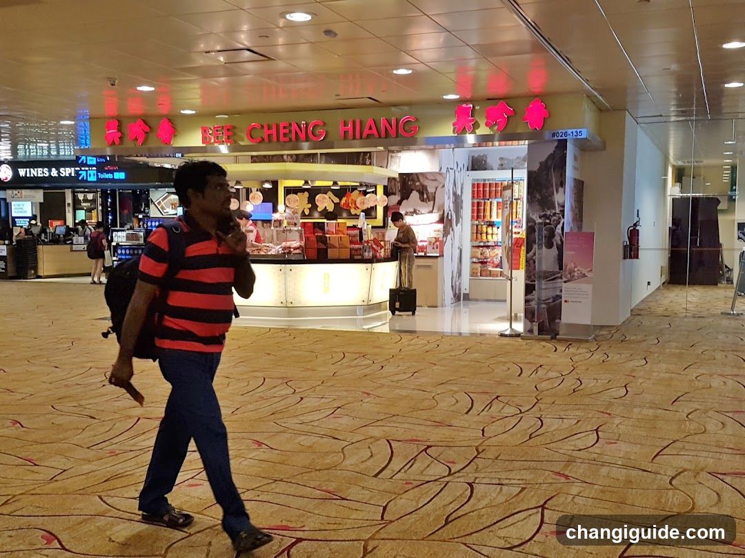 Airport Terminal Interior with Shop and Pedestrian
