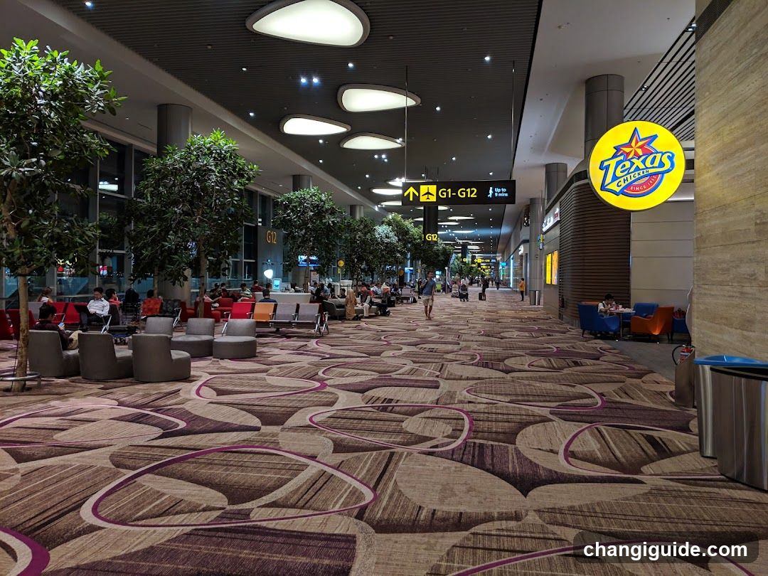Airport Terminal Interior with Texas Roadhouse Sign