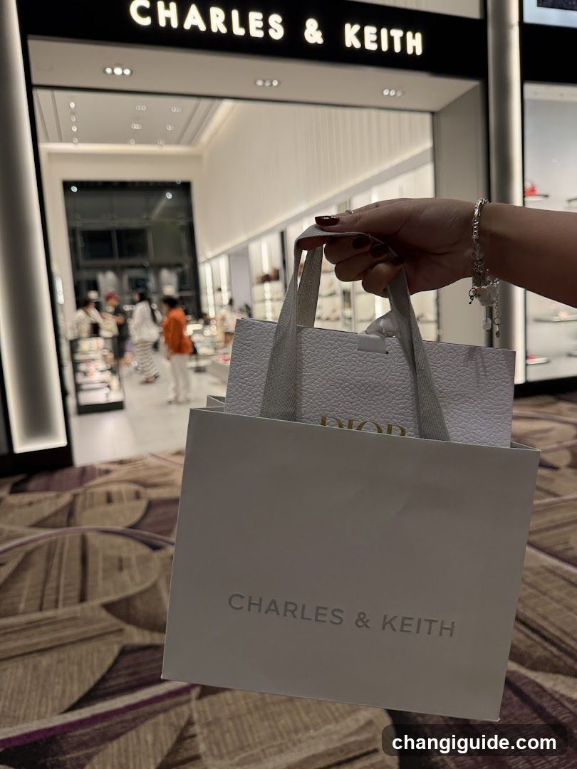 Shopping Bag with Charles & Keith and Dior Bags