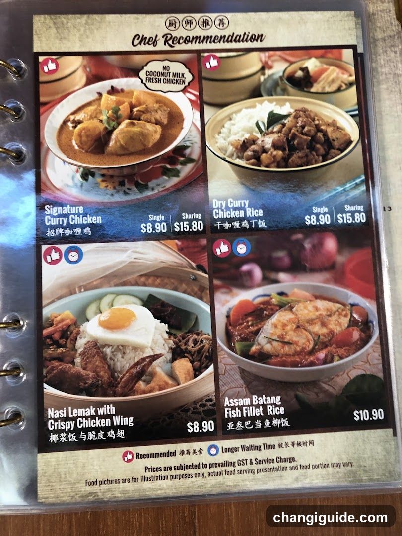 Chef Recommendation Menu Page