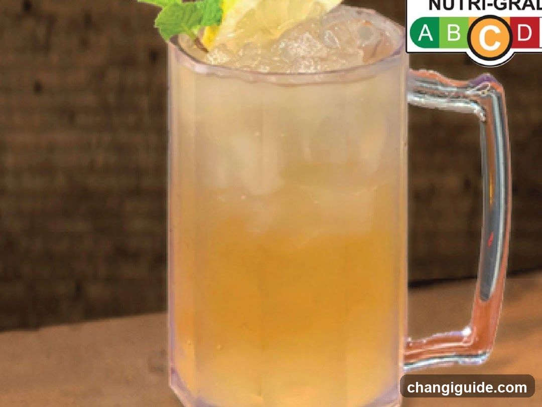 Iced Lemonade with Mint and Lemon Garnish