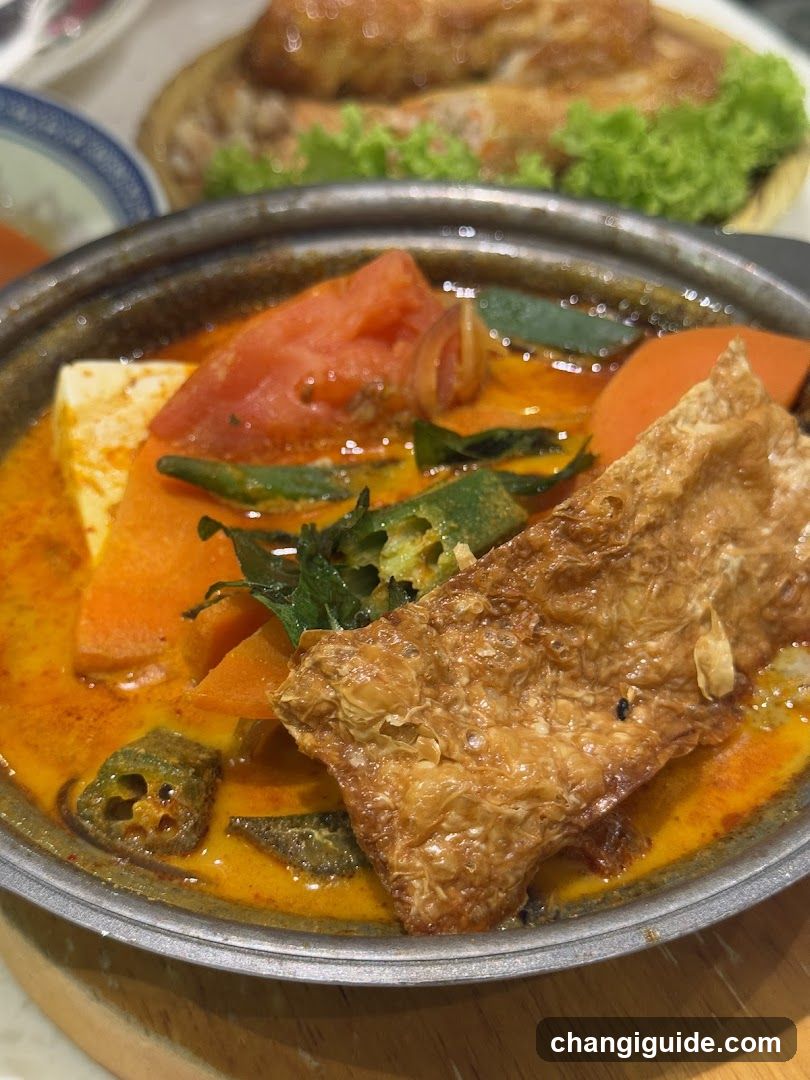 Curry Dish with Vegetables and Tofu Skin