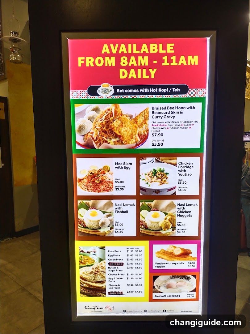 Bee Hoon & Nasi Lemak Menu Board