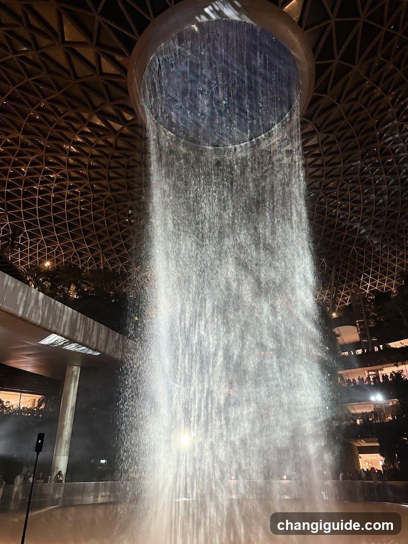 Waterfall in a modern atrium