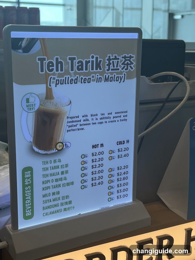 Teh Tarik Menu Board