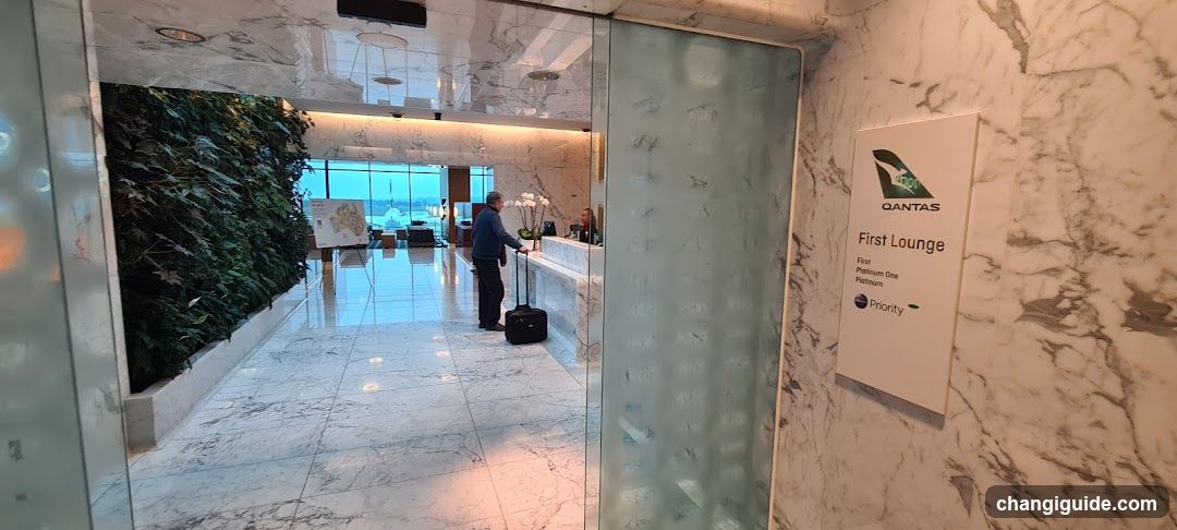 Qantas First Lounge Entrance