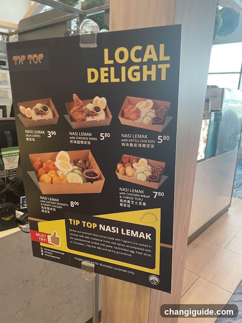 Tip Top Local Delight Menu Board