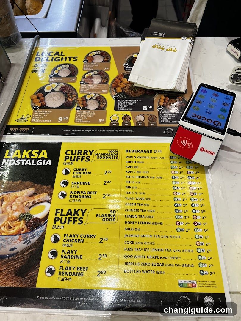 Restaurant Menu Display