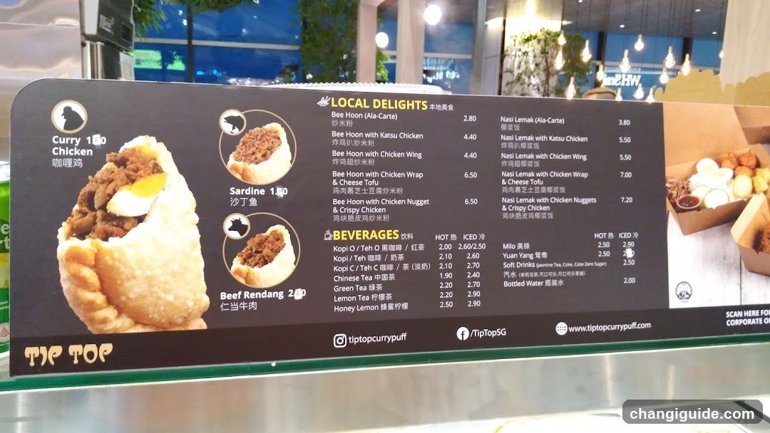 TiP Top Menu Board