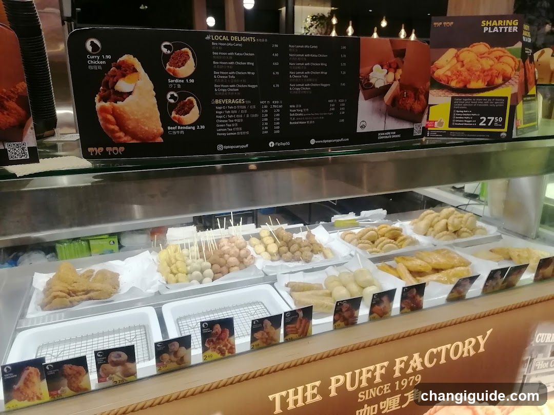 Food Display Counter with Menu Board