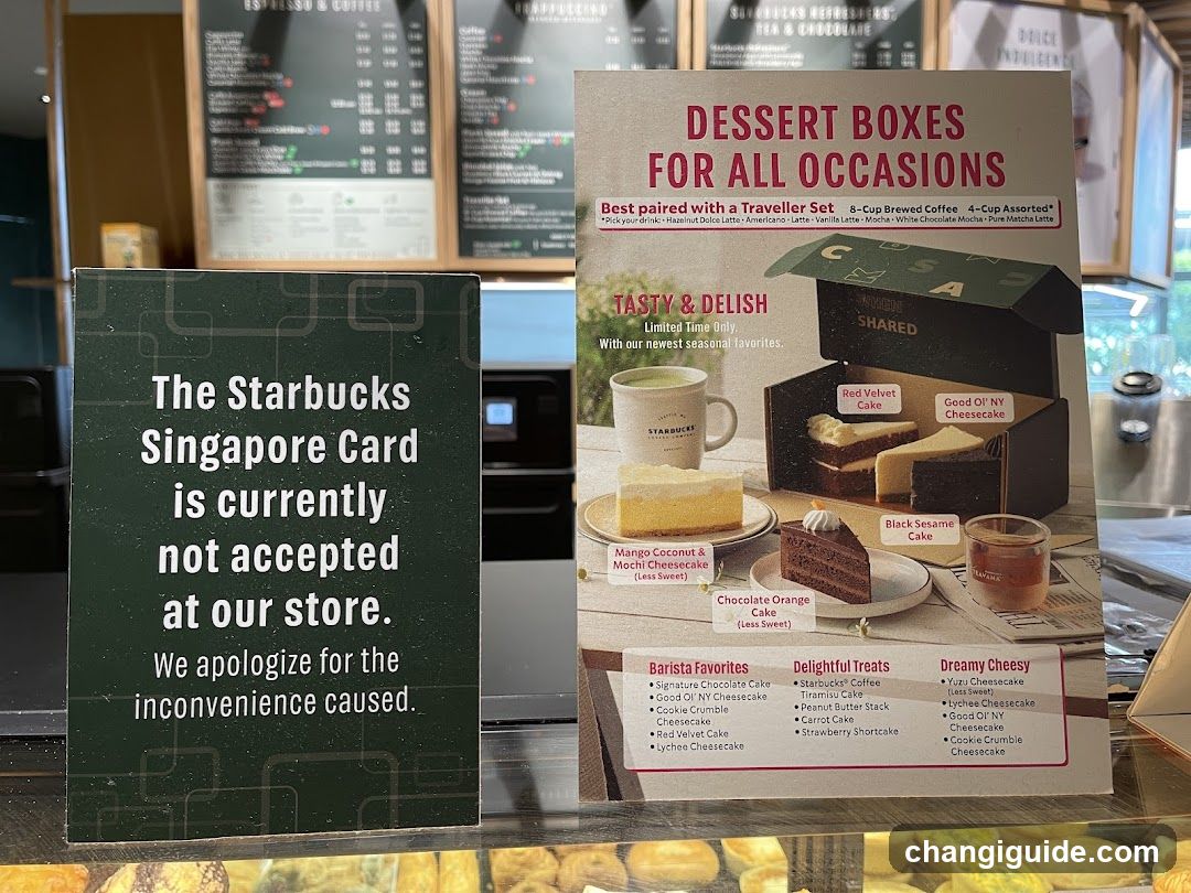 Starbucks Dessert Boxes and Card Notice
