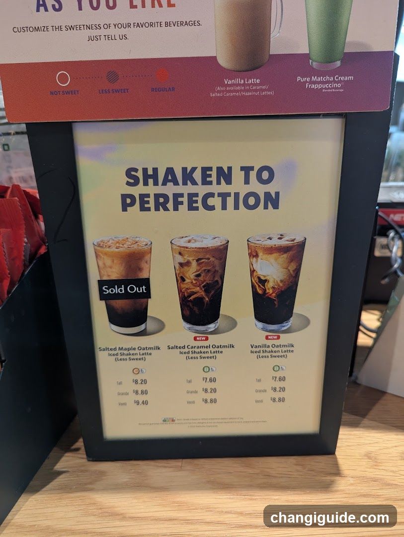 Shaken to Perfection Menu Board