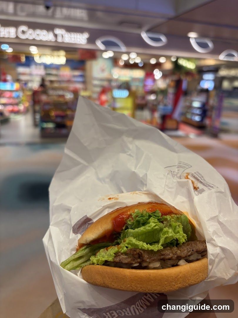 Burger in Mall Food Court