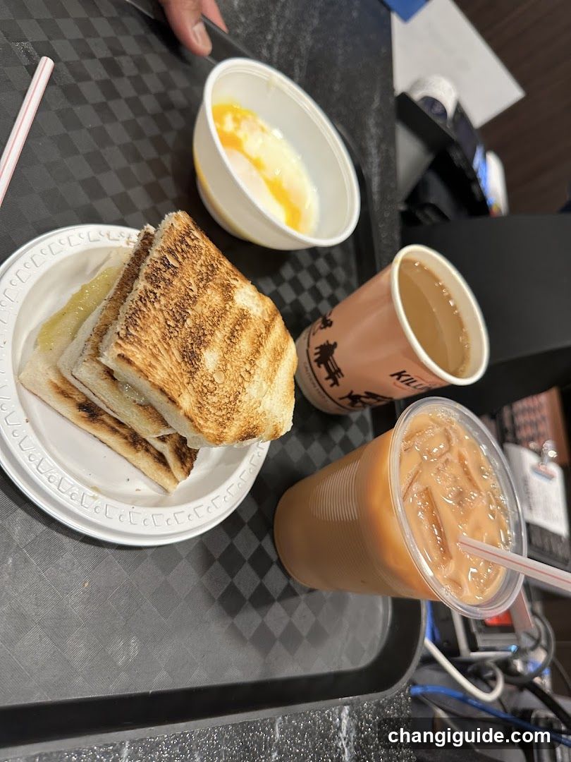 Breakfast Tray with Toast and Coffee