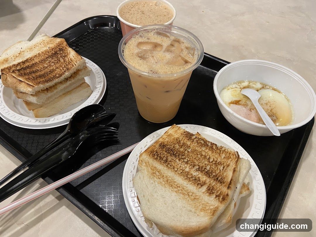 Breakfast Tray with Toast and Coffee