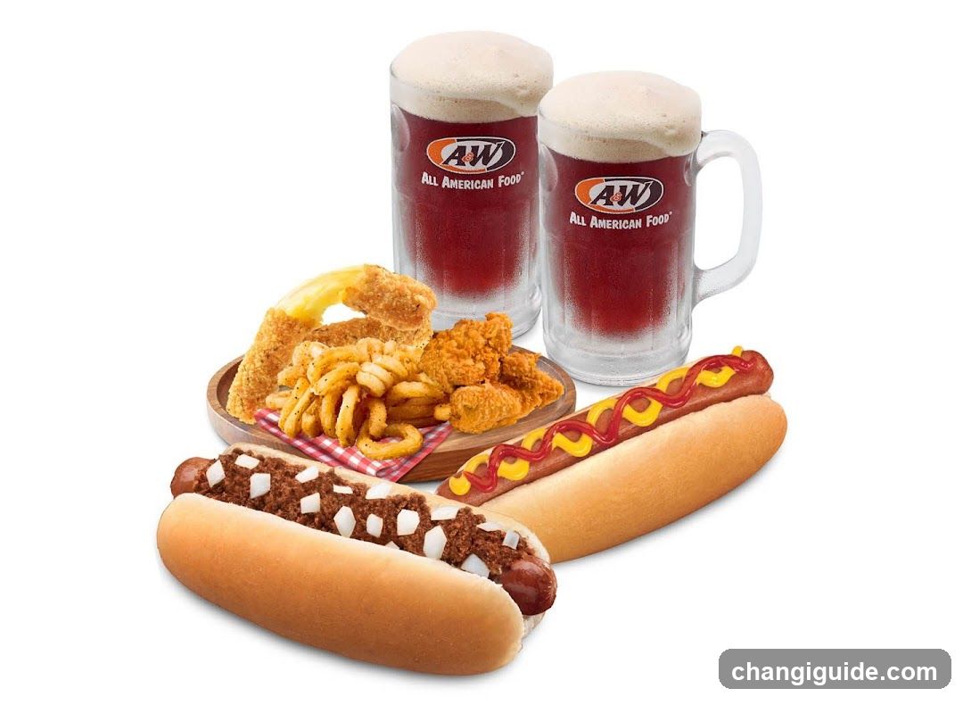 A&W Food and Drink Display